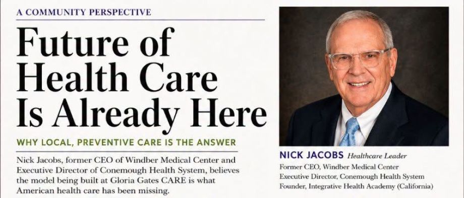 Gloria Gates CARE Featured in Nick Jacobs’ Healthcare Commentary